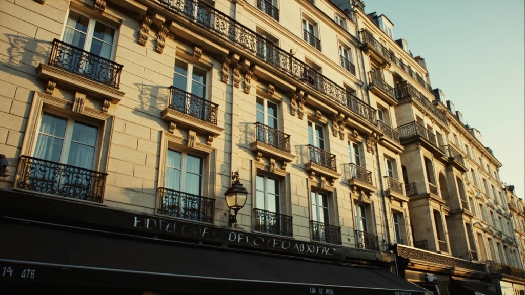 Restored 1898 Haussmannian façade of Hôtel de l'Europe on Rue de l'Université