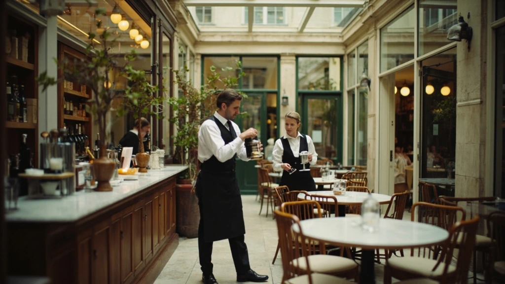 The courtyard brasserie at morning service