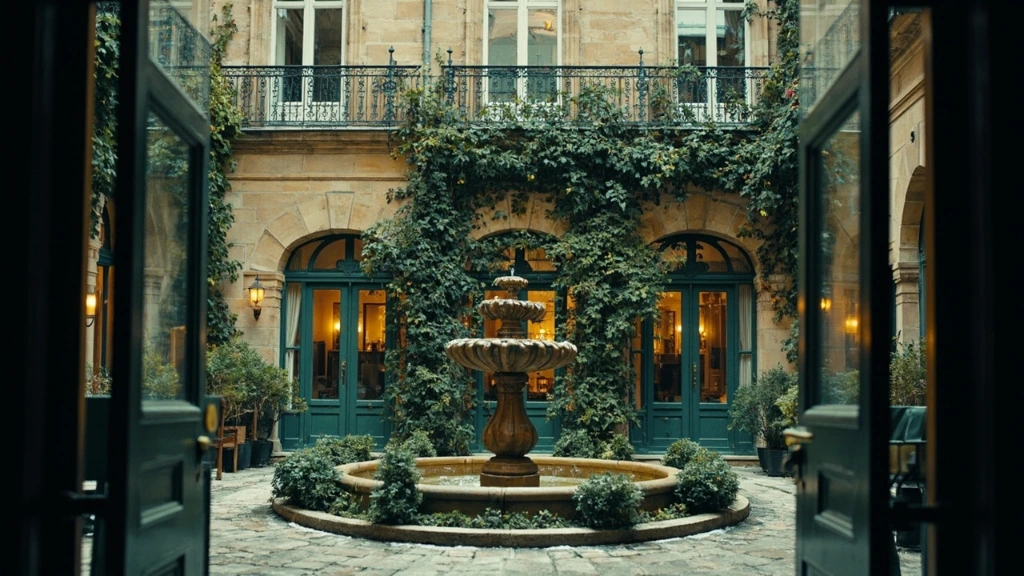The courtyard fountain in the inner garden